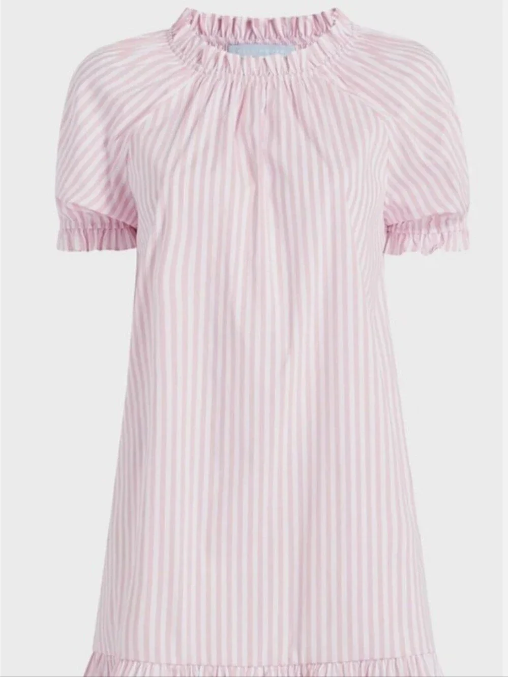 Hill House Katherine Nap Mini Dress In Bubble Gum Stripe Size Large - Picture 9 of 10